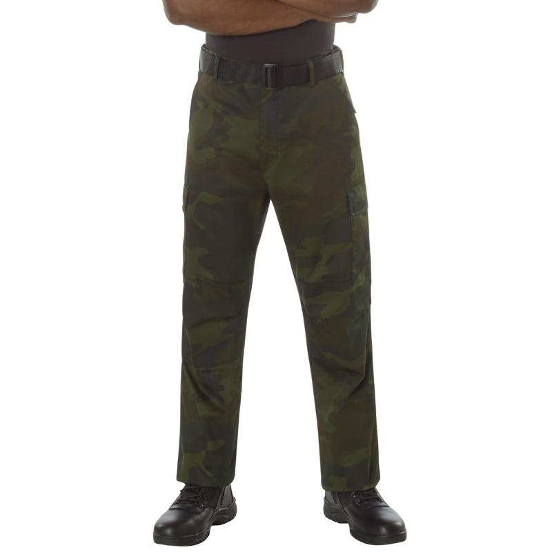 Rothco Midnight Camo Tactical BDU Pants - Cargo Camouflage Menswear Midnight Woodland Camo, Midnight Black Camo Cargo Trousers