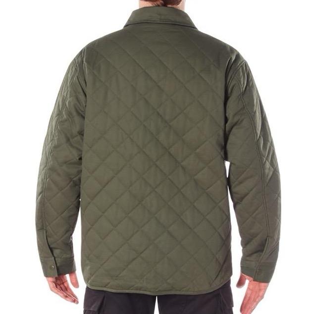 Rothco Men’s Diamond Quilted Cotton Jacket Work Brown - Long Sleeve Menswear Jacket