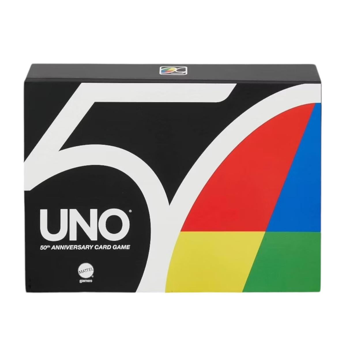 UNO Premium 50th Anniversary Edition Matching Card Game with Commemorative Coin