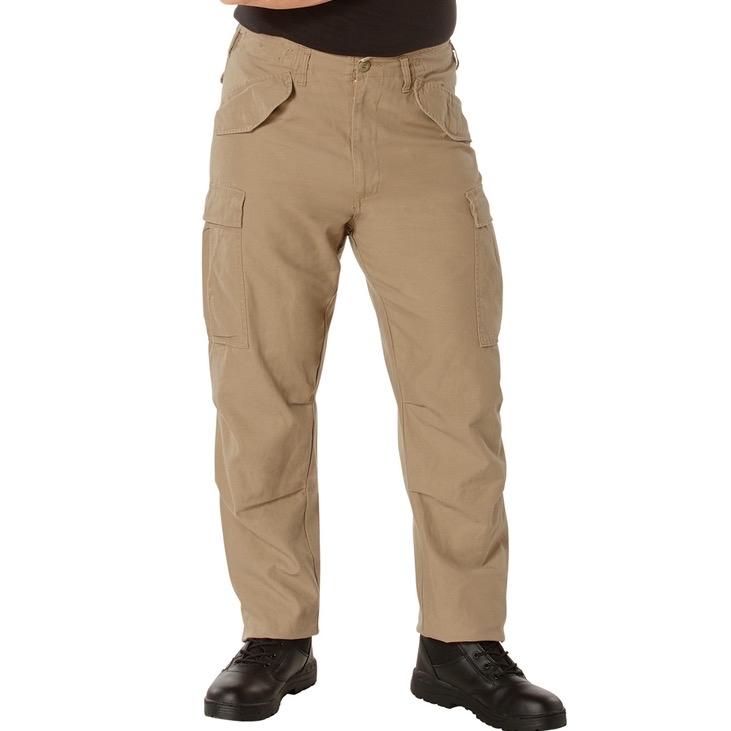 Rothco Men’s Vintage M-65 Field Pant Khaki - Outdoor Classic Menswear M-65 Pants