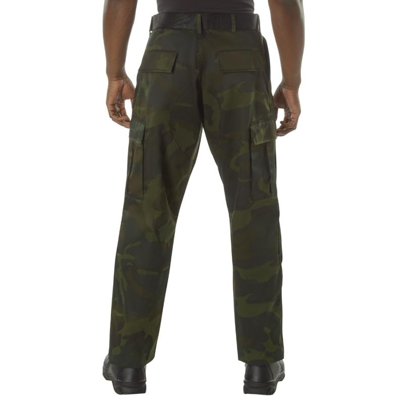 Rothco Midnight Camo Tactical BDU Pants - Cargo Camouflage Menswear Midnight Black Camo, Midnight Woodland Camo Cargo Trousers