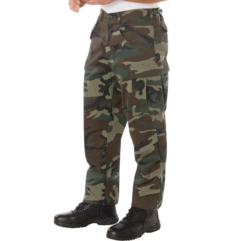 Rothco Men’s Vintage M-65 Field Pant Woodland Camo - Outdoor Classic Menswear M-65 Pants