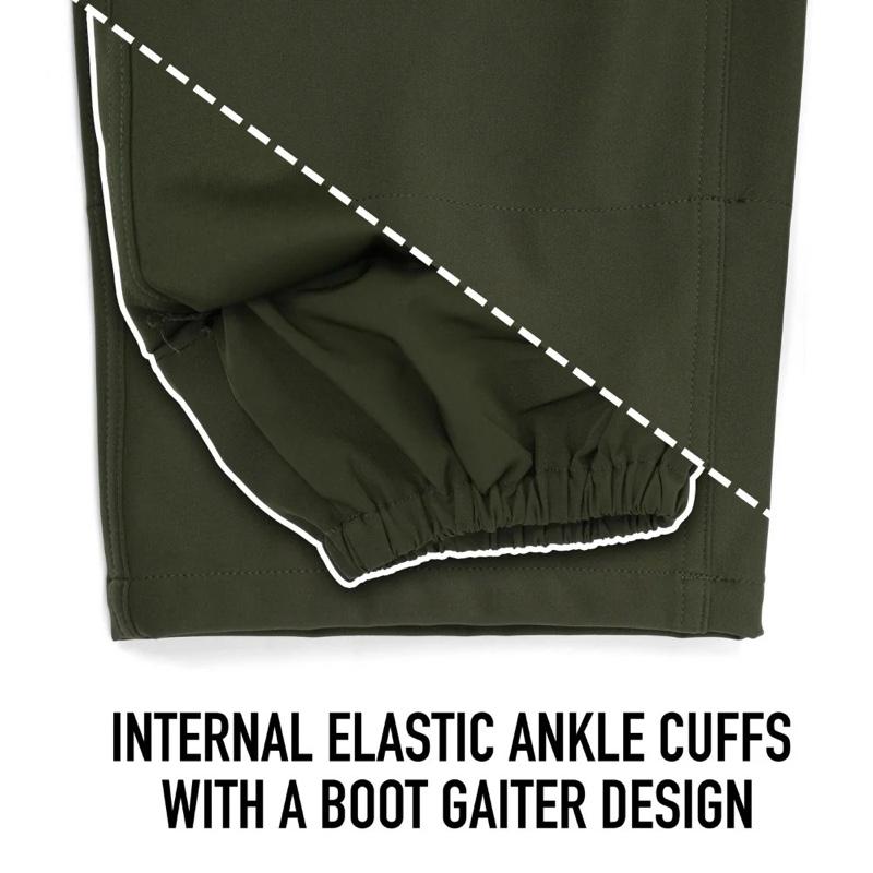 Rothco Active Flex Soft Shell Pant Olive Drab - Outdoor Utility Pants, 30 or 32 Inches inseam, 90% Polyester, 10% Spandex, 4 Pockets, Elastic Fit, Menswear Trouser