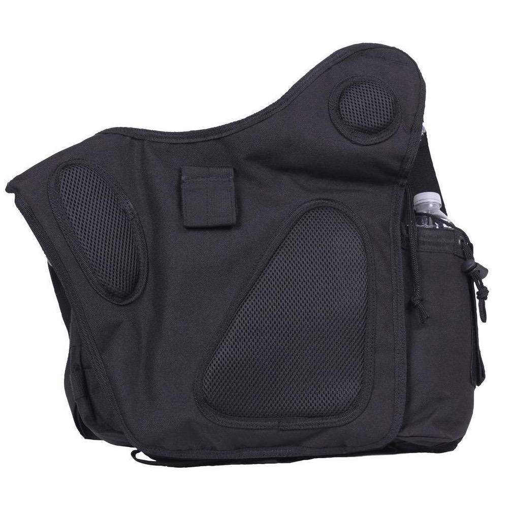 Rothco XL Advanced Tactical Shoulder Bag - Durable Denier Polyester, MOLLE Compatible, 2 Pockets, Adjustable Padded Shoulder Strap, Black, or Coyote Brown