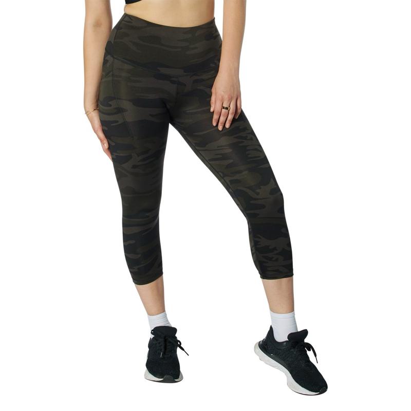Rothco Womens Essential Leggings with Pockets Midnight Black Camo - Rothco Womens Leggings with Pockets – High Waisted Workout 7/8 Tummy Control Yoga Pants Womenswear Comfortable Spandex Athletic Pant