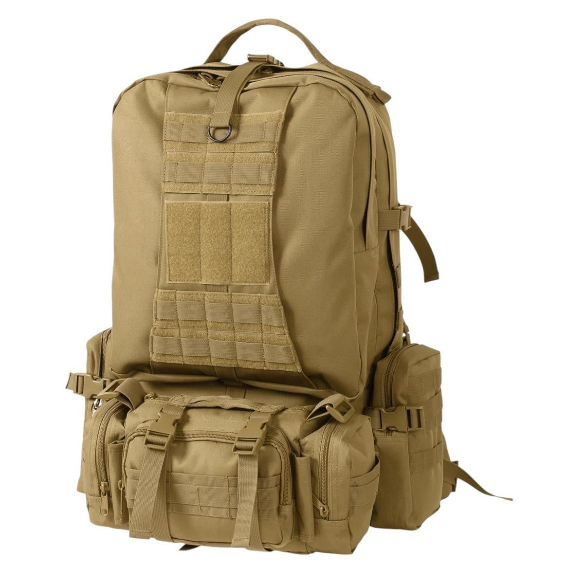 Rothco Global Assault Pack - Black, Olive Drab, Coyote Brown - Hiking, Camping,