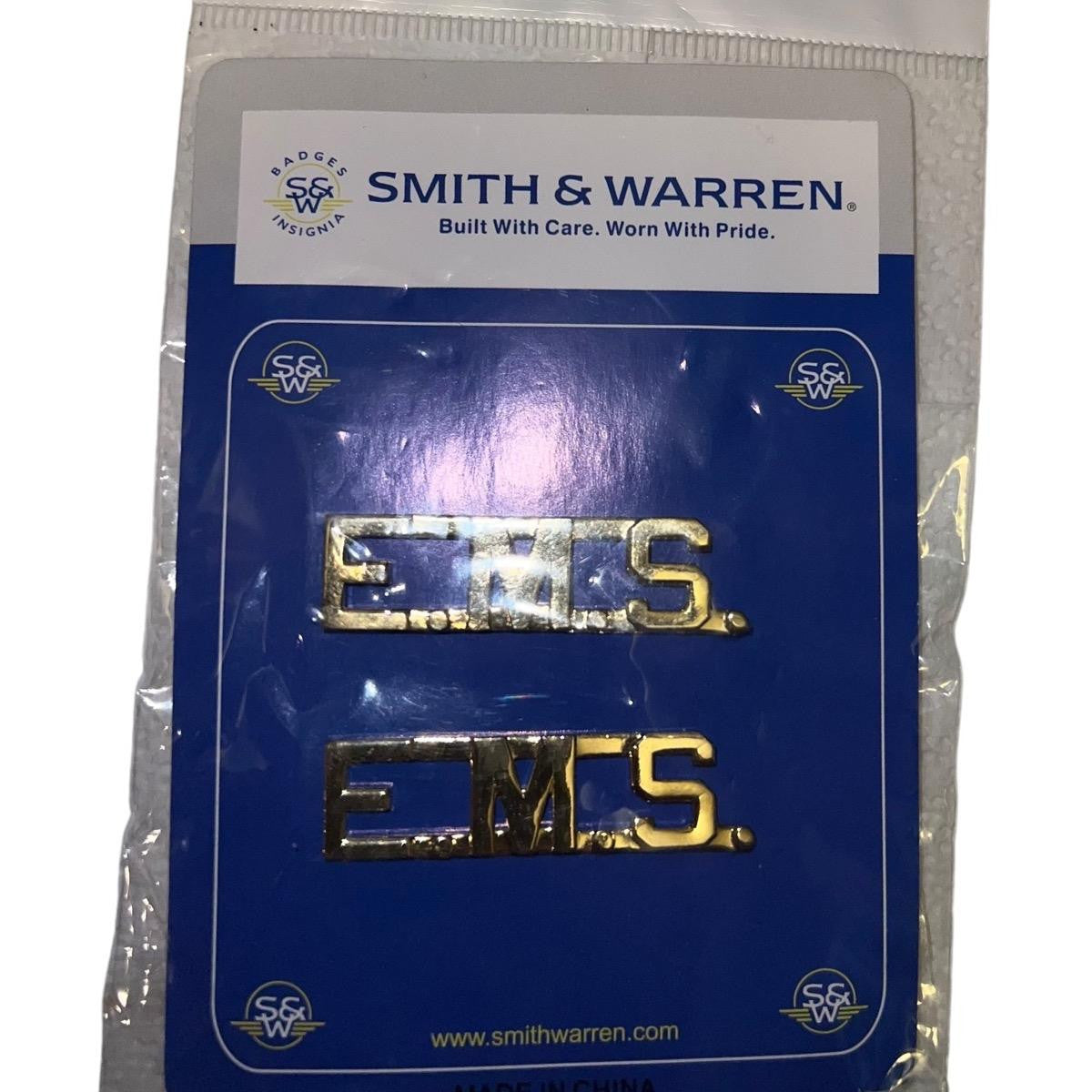 Smith & Warren EMS Metal Pin-On-Pair - Gold/Silver, 3/8 inch, Non-Subdued
