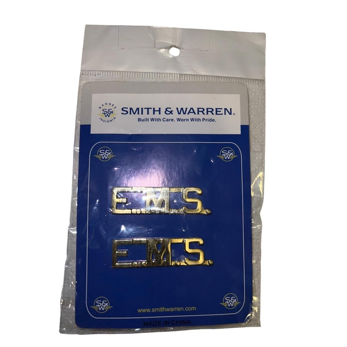 Smith & Warren EMS Metal Pin-On-Pair - Gold/Silver, 3/8 inch, Non-Subdued