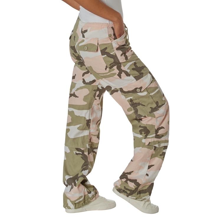 Rothco Womens Vintage Paratrooper Fatigue Pants Olive Drab - Comfort Adjustable Casual Cargo Baggy Pant