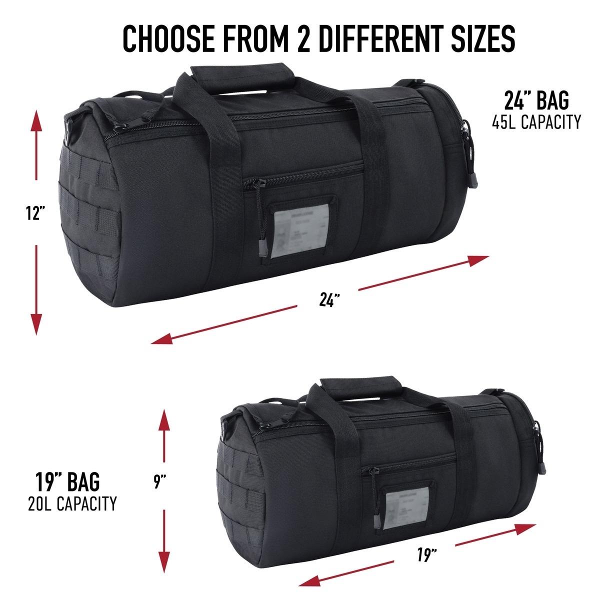 Rothco Tactical Traveler Duffle Bag - Large Capacity - Multiple Colors - 20L Capacity or 40L Capacity