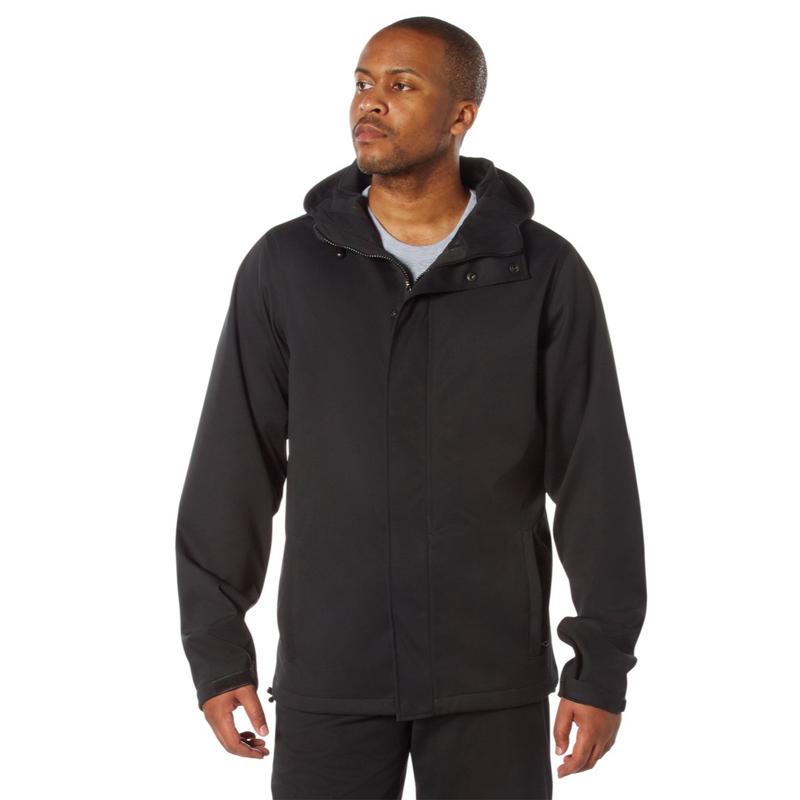 Rothco Shadow Ops Waterproof Rain Jacket Black - Men’s Waterproof Raincoat, Rain Gear