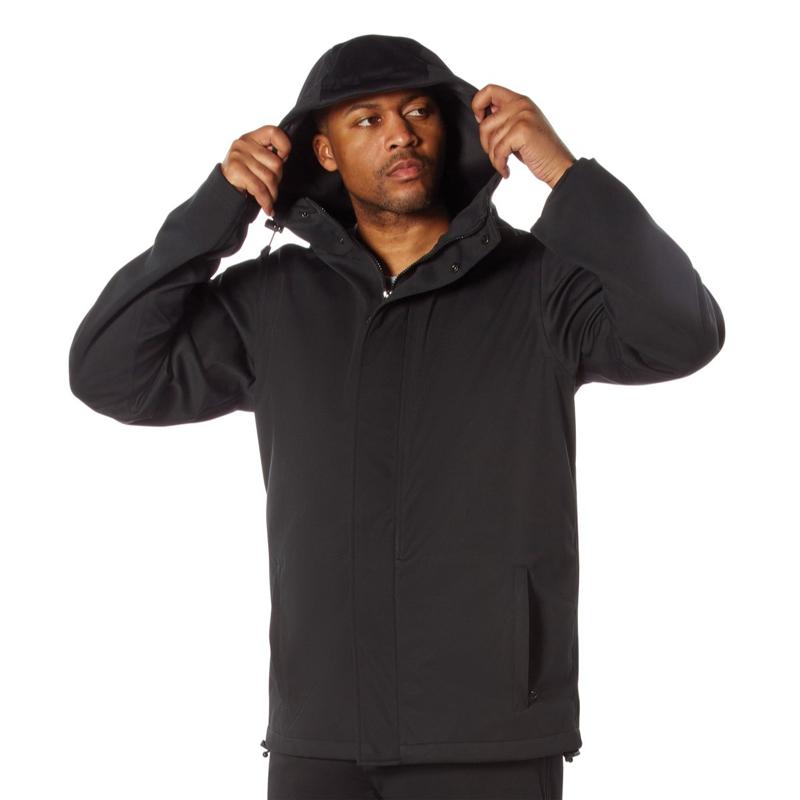 Rothco Shadow Ops Waterproof Rain Jacket Black - Men’s Waterproof Raincoat, Rain Gear