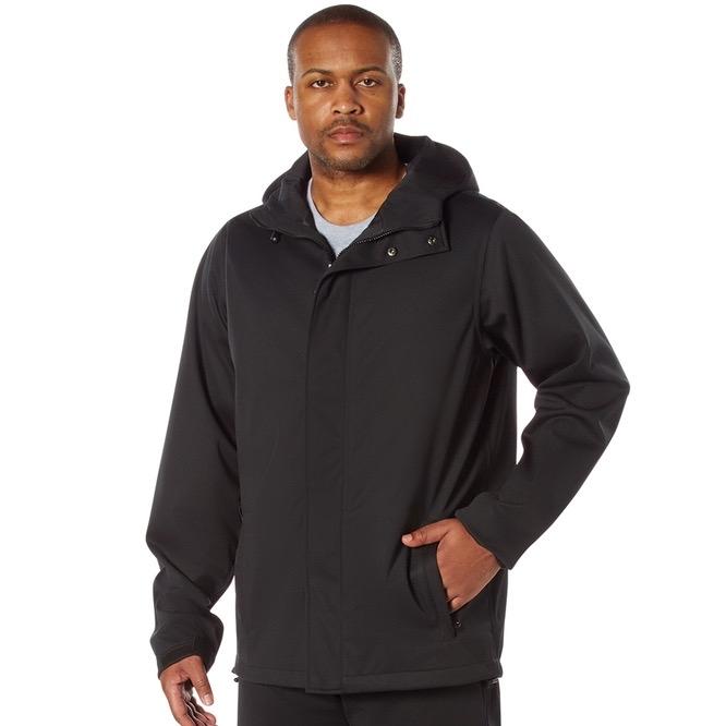 Rothco Shadow Ops Waterproof Rain Jacket Black - Men’s Waterproof Raincoat, Rain Gear