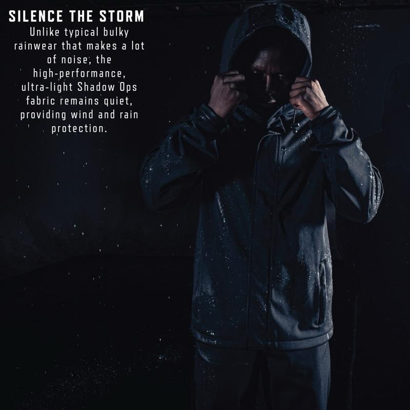 Rothco Shadow Ops Waterproof Rain Jacket Black - Men’s Waterproof Raincoat, Rain Gear