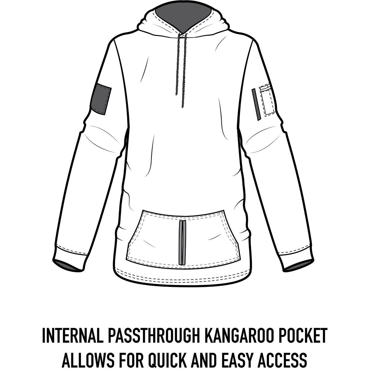 Rothco Honor and Respect Thin Blue Line Concealed Carry Hoodie - Black Graphic