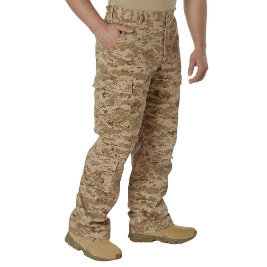 Rothco Men’s Vintage Paratrooper Cargo Fatigue Pants Desert Camo - Menswear Trouser