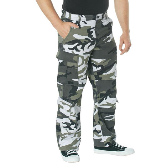 Rothco Men’s Vintage Paratrooper Cargo Fatigue Pants City Camo - Menswear Trouser