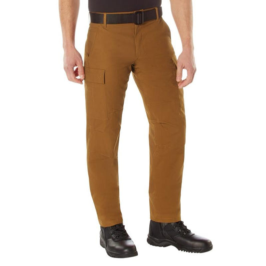 Rothco Active Flex Canvas Work Pants Work Brown - Menswear Casual Outdoor Cargo Pant