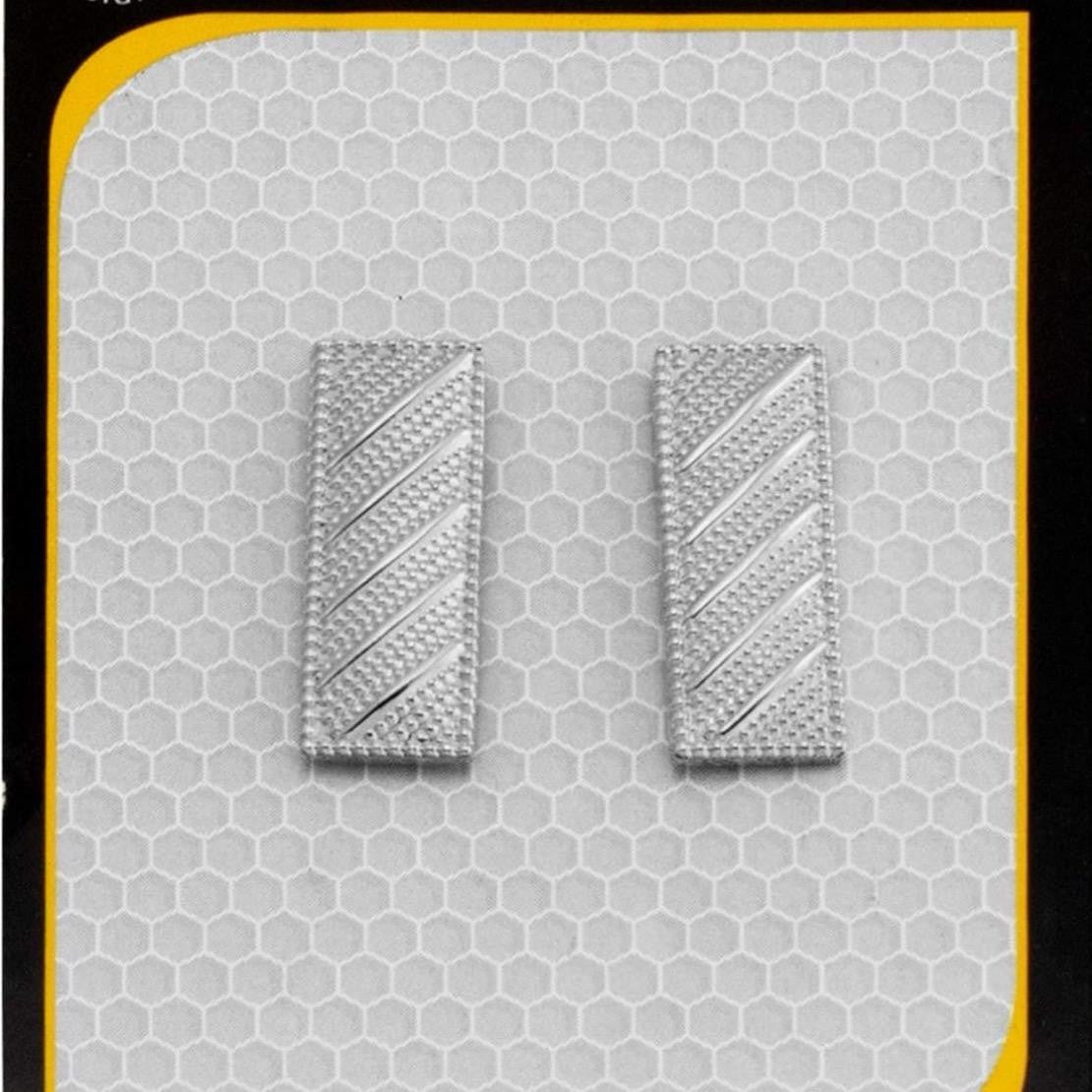 Smith & Warren 3/4" H Lieutenant Bars Collar Brass Rank Insignia Embossed