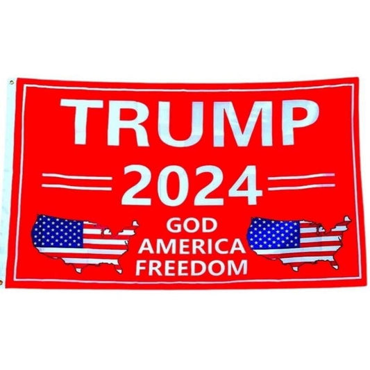Trump 2024 God American Freedom Presidential Campaign Flag Banner 3’x5’ Feet