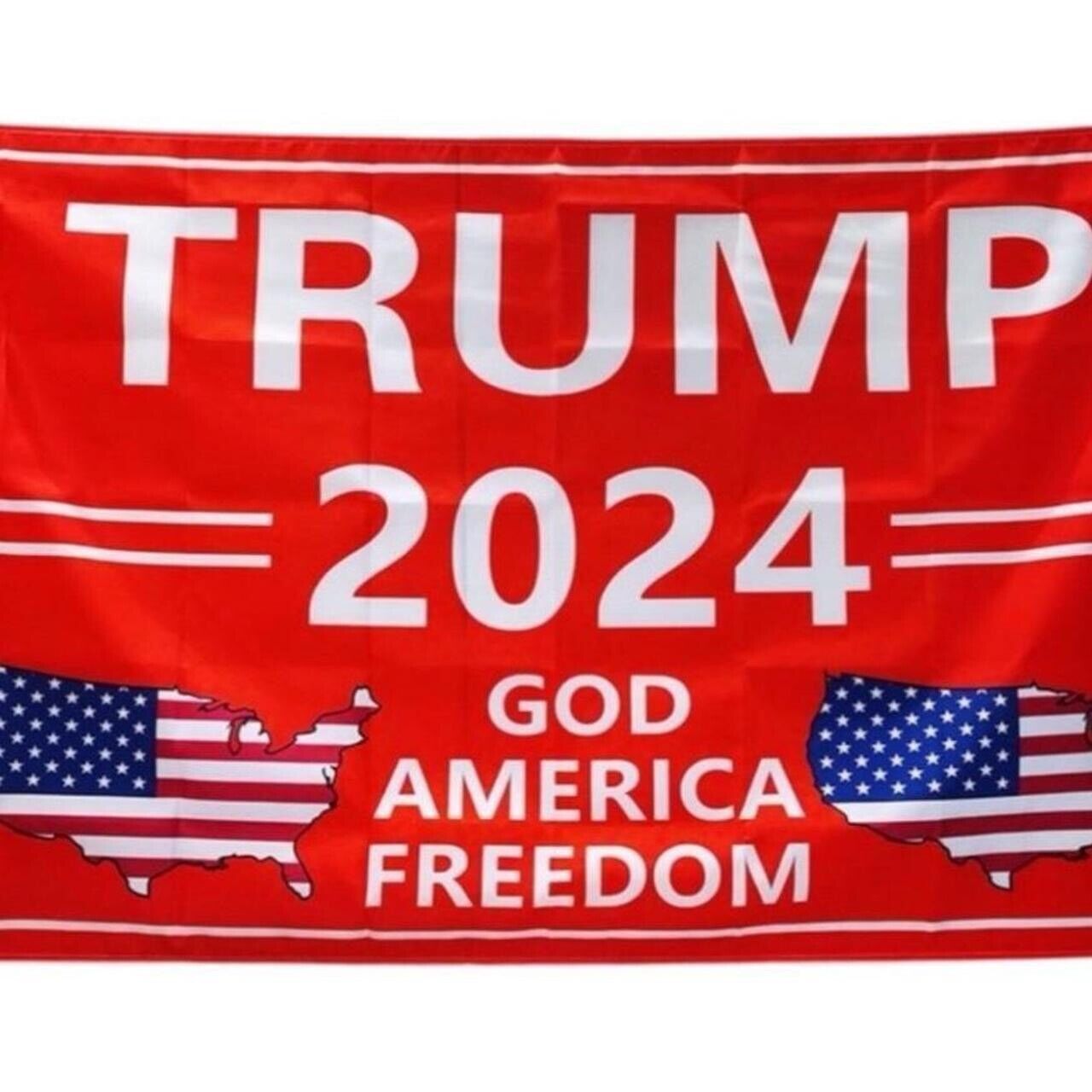 Trump 2024 God American Freedom Presidential Campaign Flag Banner 3’x5’ Feet