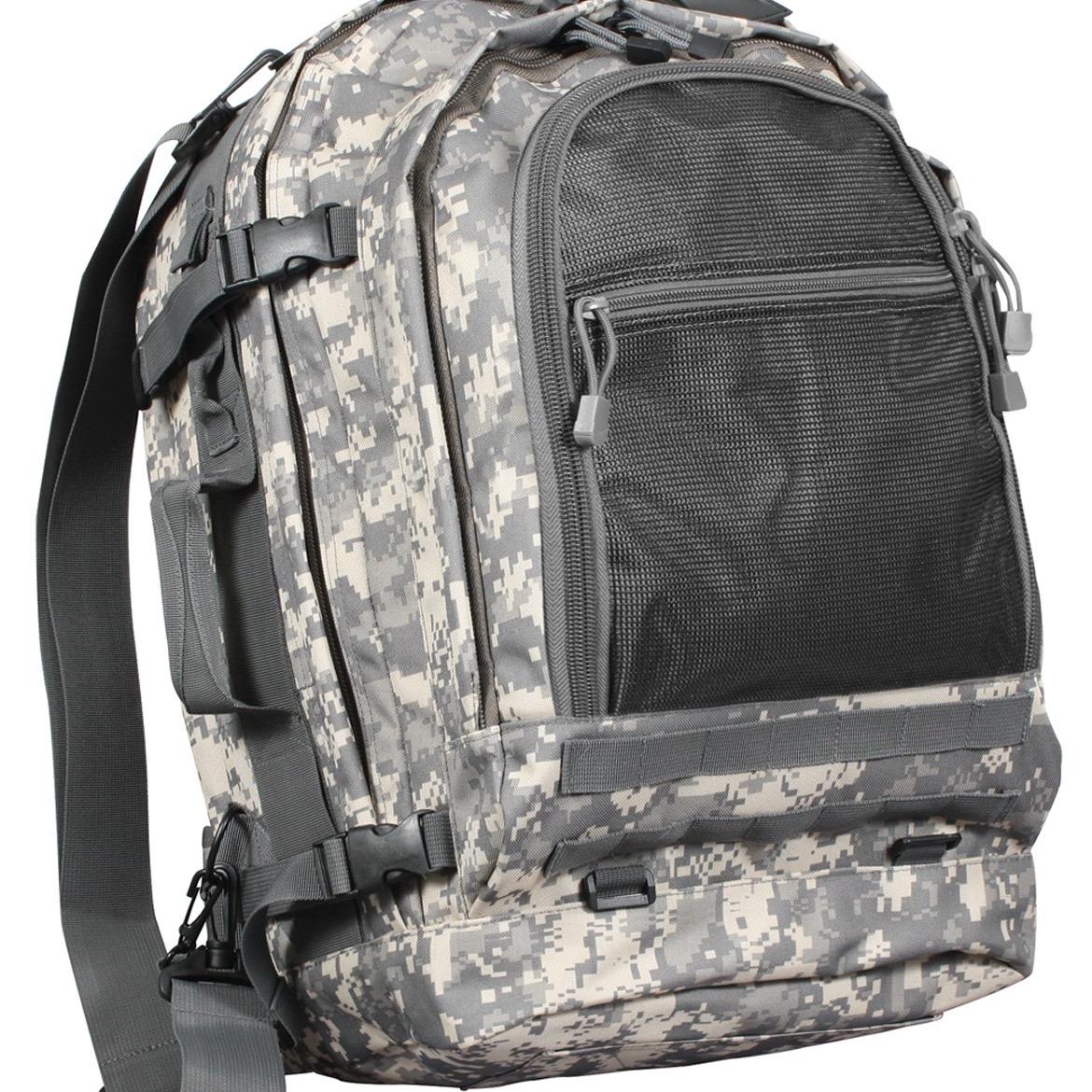 ROTHCO Move Out Tactical Travel Backpack - Bug Out Bag, Tactical Backpack, Black, ACU Digital Camo, Coyote Brown