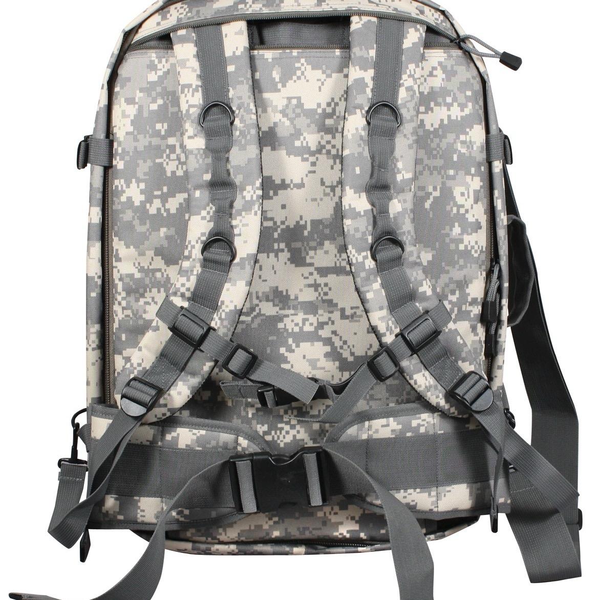 ROTHCO Move Out Tactical Travel Backpack Bug Out Bag - Black ACU Digital Camo, Coyote Brown, 14.5" x 21" x 8", MOLLE Compatible, Durable Polyester