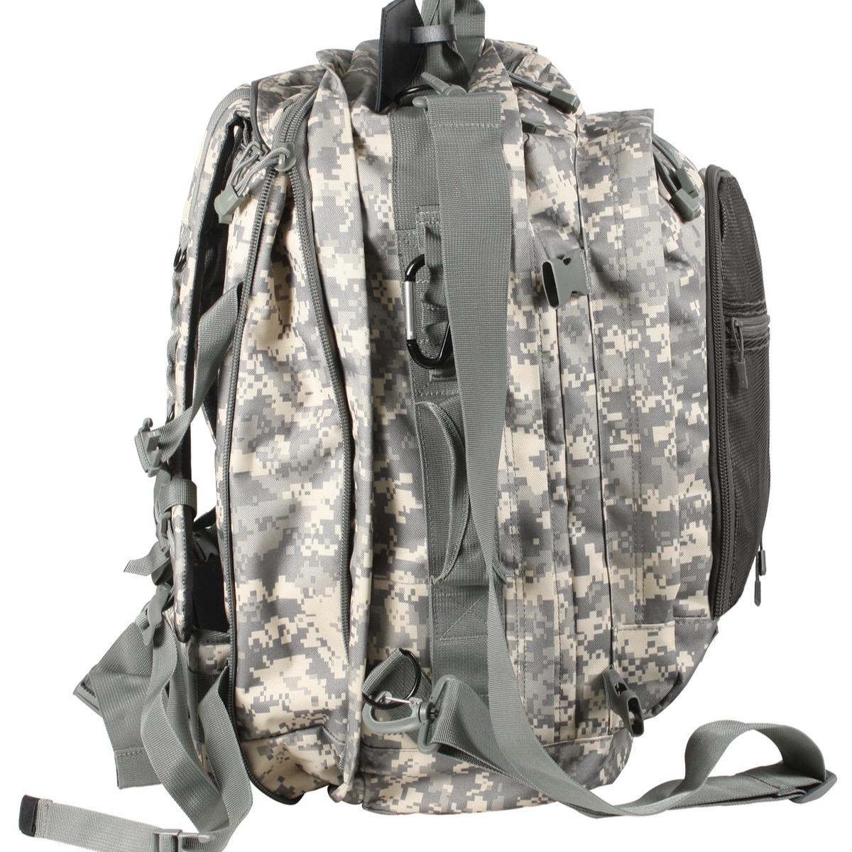 ROTHCO Move Out Tactical Travel Backpack Bug Out Bag - Black ACU Digital Camo, Coyote Brown, 14.5" x 21" x 8", MOLLE Compatible, Durable Polyester