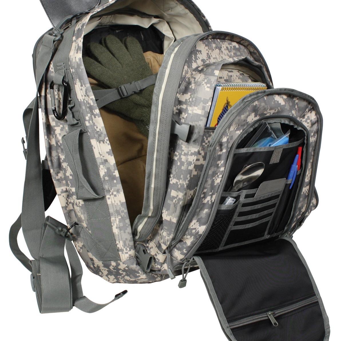 ROTHCO Move Out Tactical Travel Backpack Bug Out Bag - Black ACU Digital Camo, Coyote Brown, 14.5" x 21" x 8", MOLLE Compatible, Durable Polyester