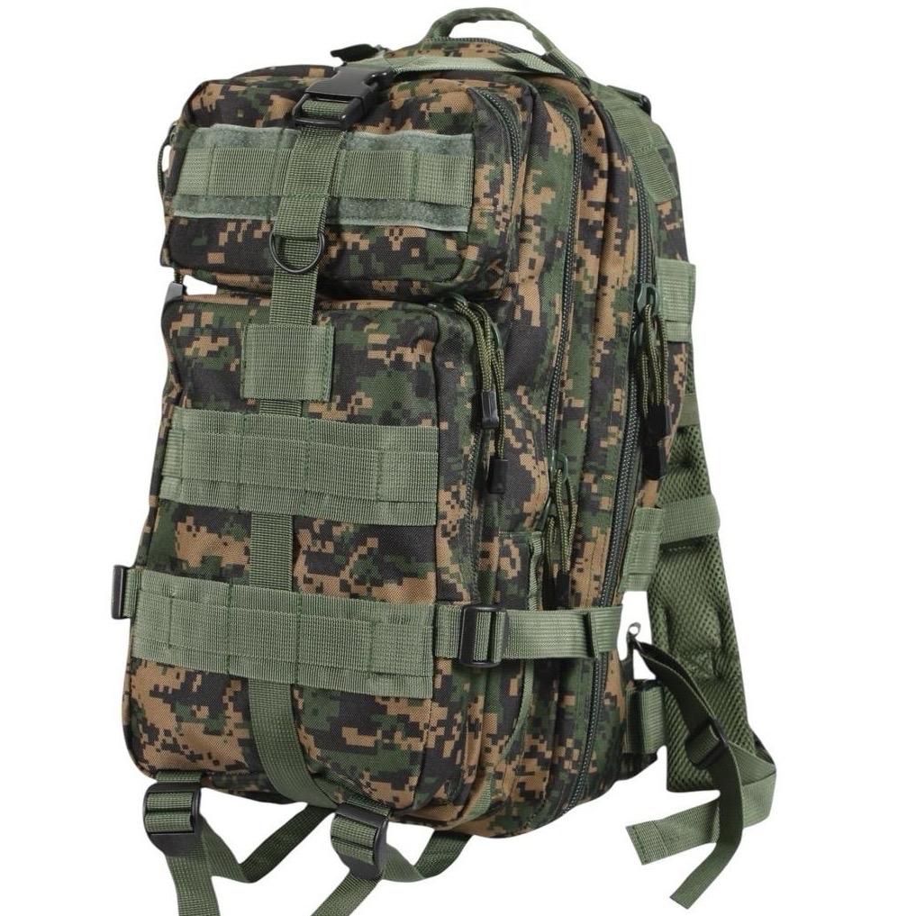 Rothco Medium Transport Pack - Hiking Backpack, 25L Capacity, MOLLE Compatible, Water Resistant, ISO Certified, Adjustable Padded Shoulder Straps