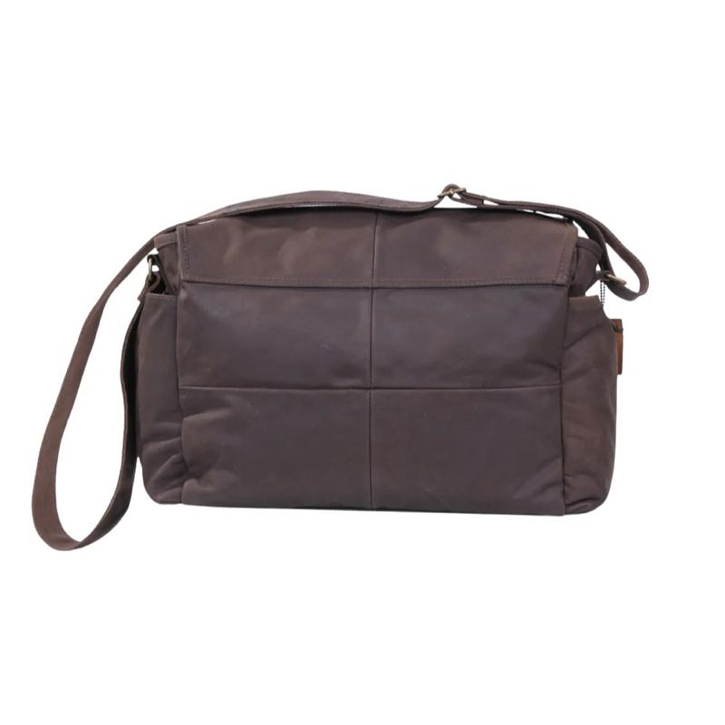 Rothco Brown Leather Classic Messenger Bag