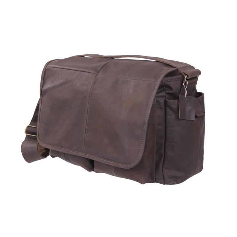 Rothco Brown Leather Classic Messenger Bag