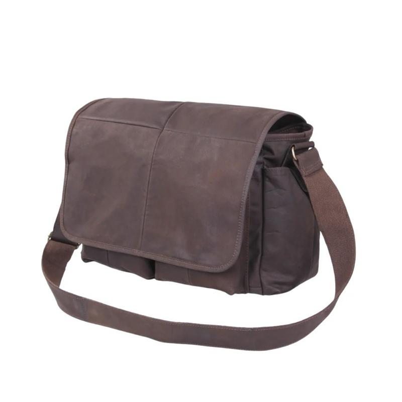 Rothco Brown Leather Classic Messenger Bag