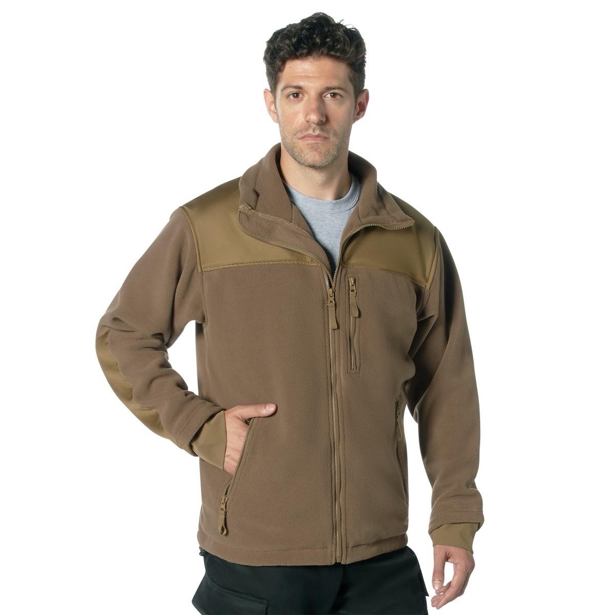 Rothco Spec Ops Fleece Jacket for Men with Concealed Carry and Tactical Pockets - Coat, Collar Outdoor Menswear Utility Zipper Jacket