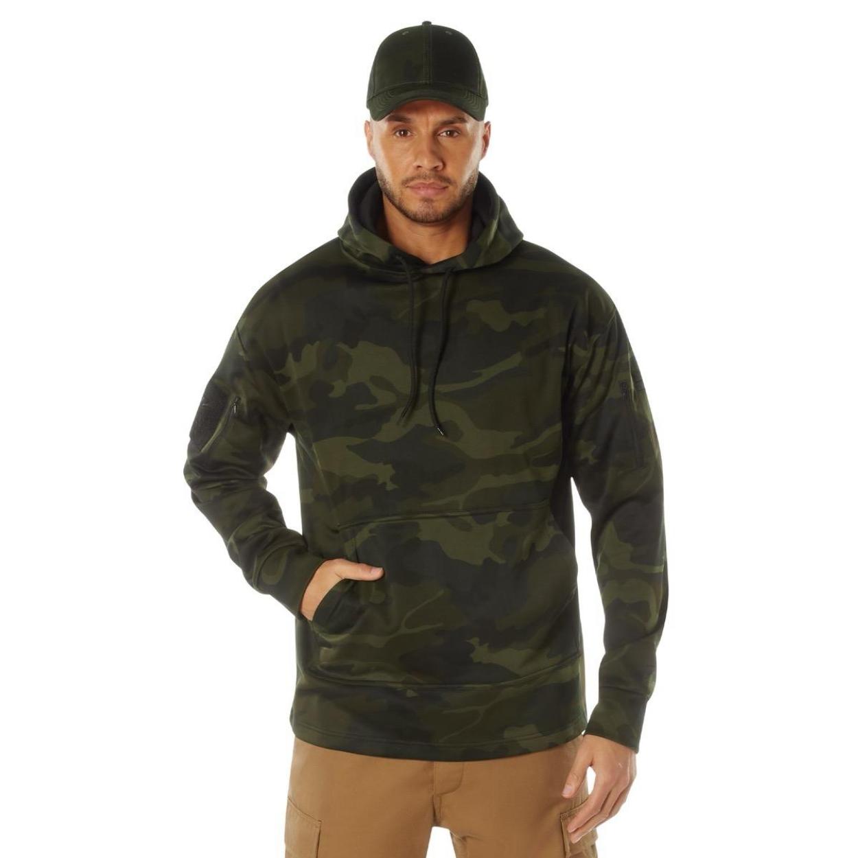 Rothco Concealed Carry Midnight Camo Hoodie - Men's Classic Casual Plain Sweatshirt, Unisex Longsleeves Sweaters Top cool graphic