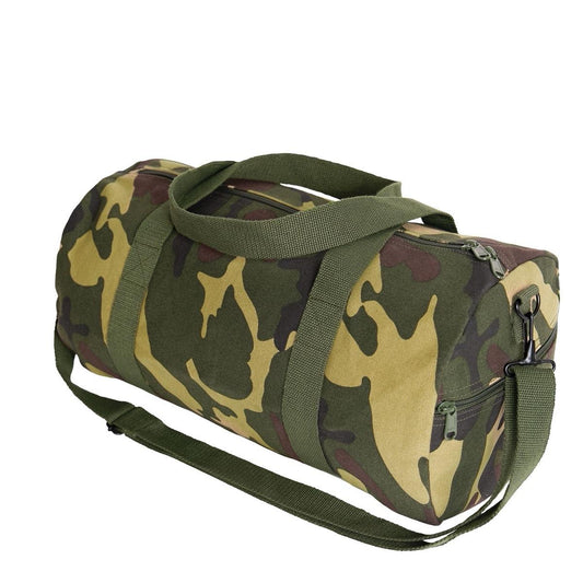 Rothco Canvas Shoulder Duffle Bag Heavy-Duty Canvas Shoulder Duffle Bag Military Style Duffle Bag All-In-One Storage Bag Durable Heavyweight Canvas Fabric Traveling Camping In The Woods, Or Working Out In The Gym Bag