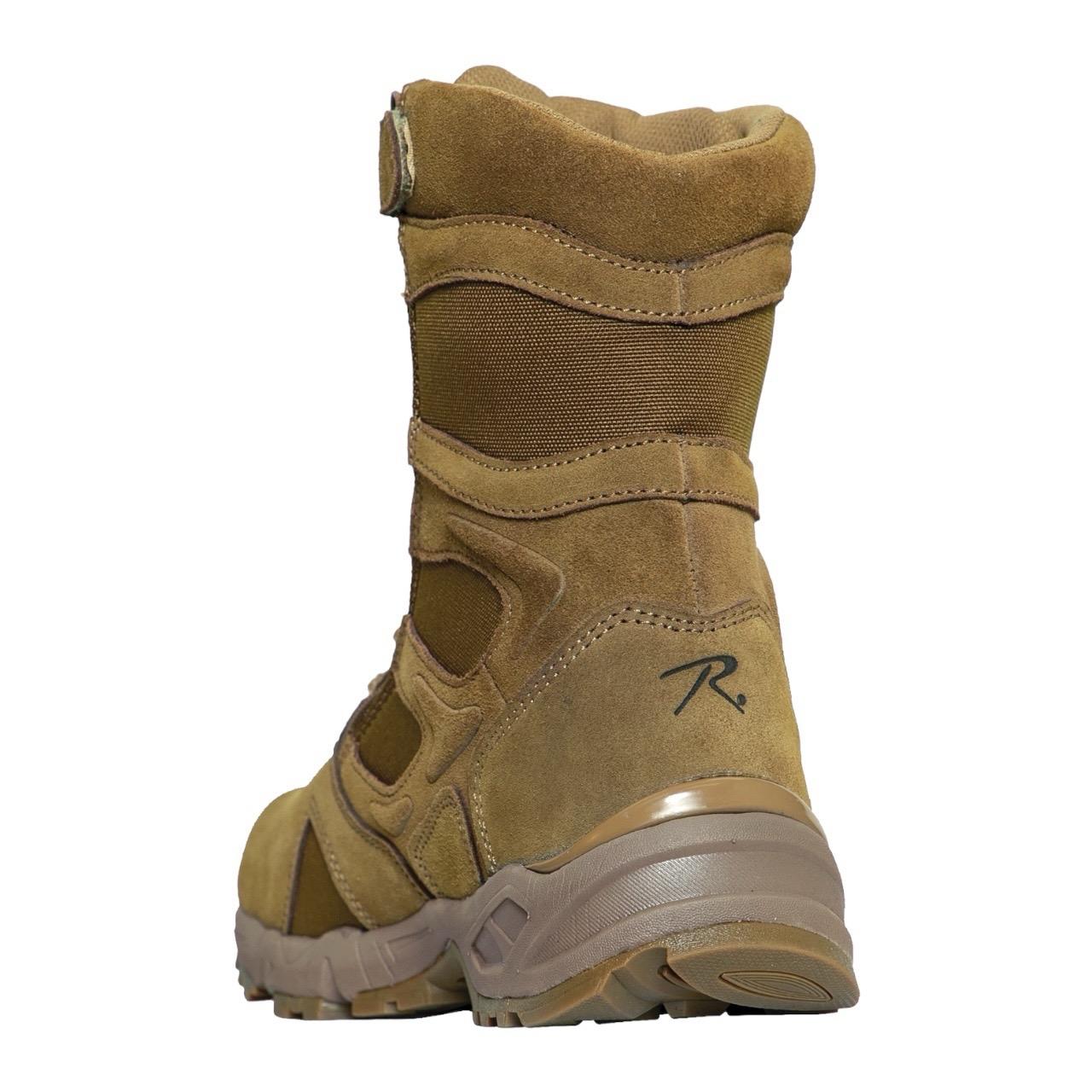 Rothco Forced Entry Deployment Boots With Side Zipper - 8 Inch Boy Shoe Men's Comfort Closed Lace Onyx Footwear Walking Boot