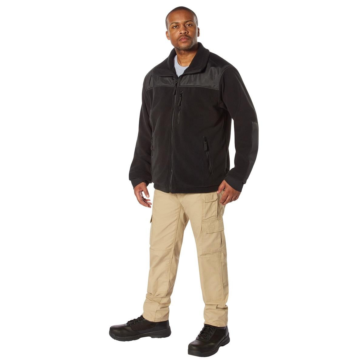 ROTHCO Spec Ops Fleece Jacket for Men with CCW and Tactical Pockets - Collar, Menswear