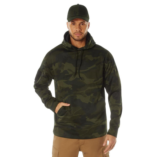 Rothco Concealed Carry Midnight Camo Hoodie - Men's Classic Camouflage Pattern Sweatshirt - Menswear Man Long Sleeve Pullover Clothing Kangaroo Pocket Soft