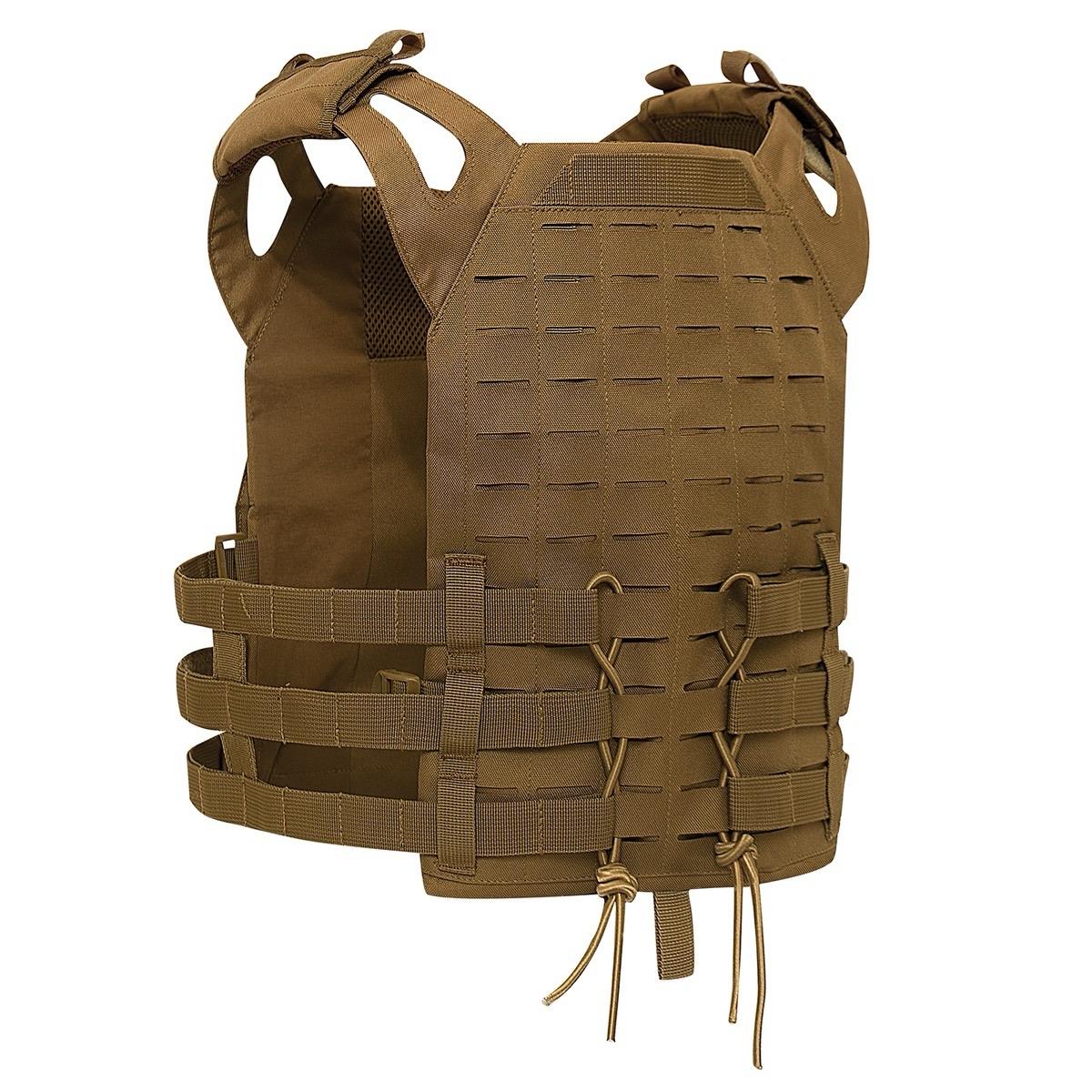 ROTHCO Laser Cut MOLLE Carrier Vest Coyote Brown 1528 - 20 Rows of MOLLE Slots & Adjustable Sizing