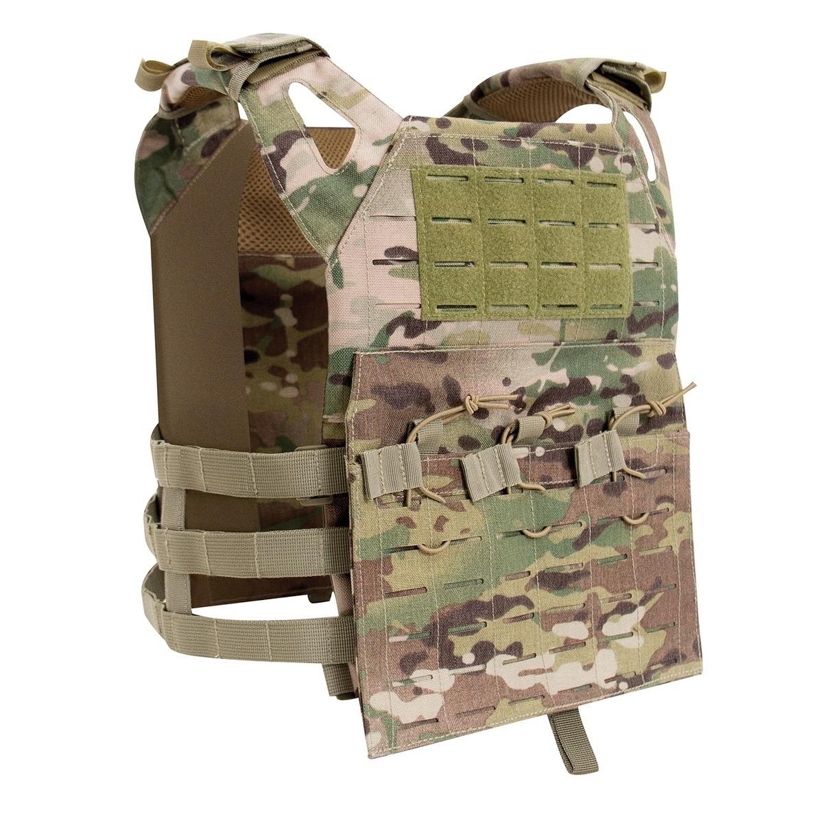 ROTHCO Laser Cut MOLLE Carrier Vest Coyote Brown 1528 - 20 Rows of MOLLE Slots & Adjustable Sizing