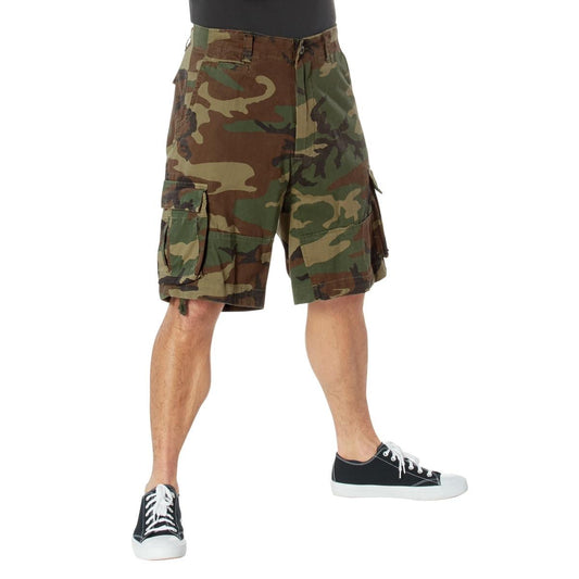 Rothco Vintage Utility Camouflage Cargo Shorts Men’s Long Length Casual Khaki Shorts Men’s Knee Length Casual Cargo Shorts Utility 7 Pockets Cargo Shorts Menswear Shorts Adjustable Inside Waist Drawstrings And Leg Drawstrings Polyester Cotton fabric