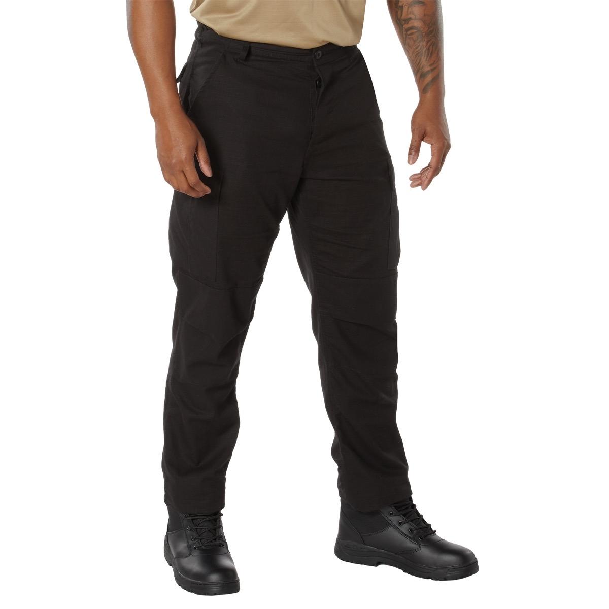 Rothco Tactical Duty Pants - Durable Poly/Cotton Rip-Stop Material, Stain Resistant, Reinforced Protection, 8 Multi-Functional Utility Pockets - Belt Menswear Outdoor Casual Cargo Pants Fabric Polyester Zipper Beige