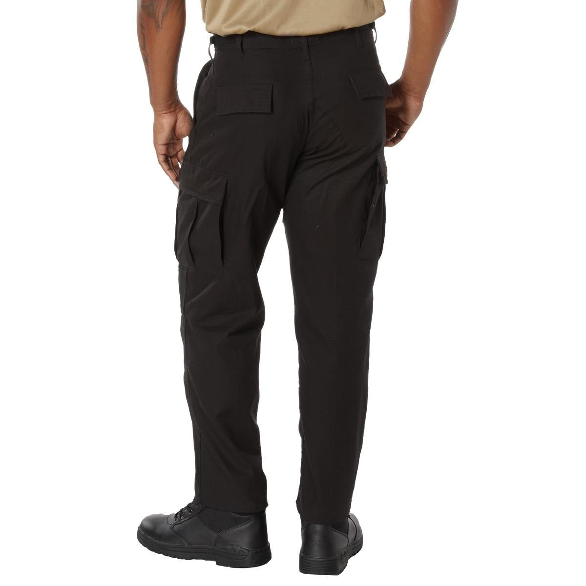 Rothco Tactical Duty Pants - Durable Poly/Cotton Rip-Stop Material, Stain Resistant, Reinforced Protection, 8 Multi-Functional Utility Pockets - Belt Menswear Outdoor Casual Cargo Pants Fabric Polyester Zipper Beige