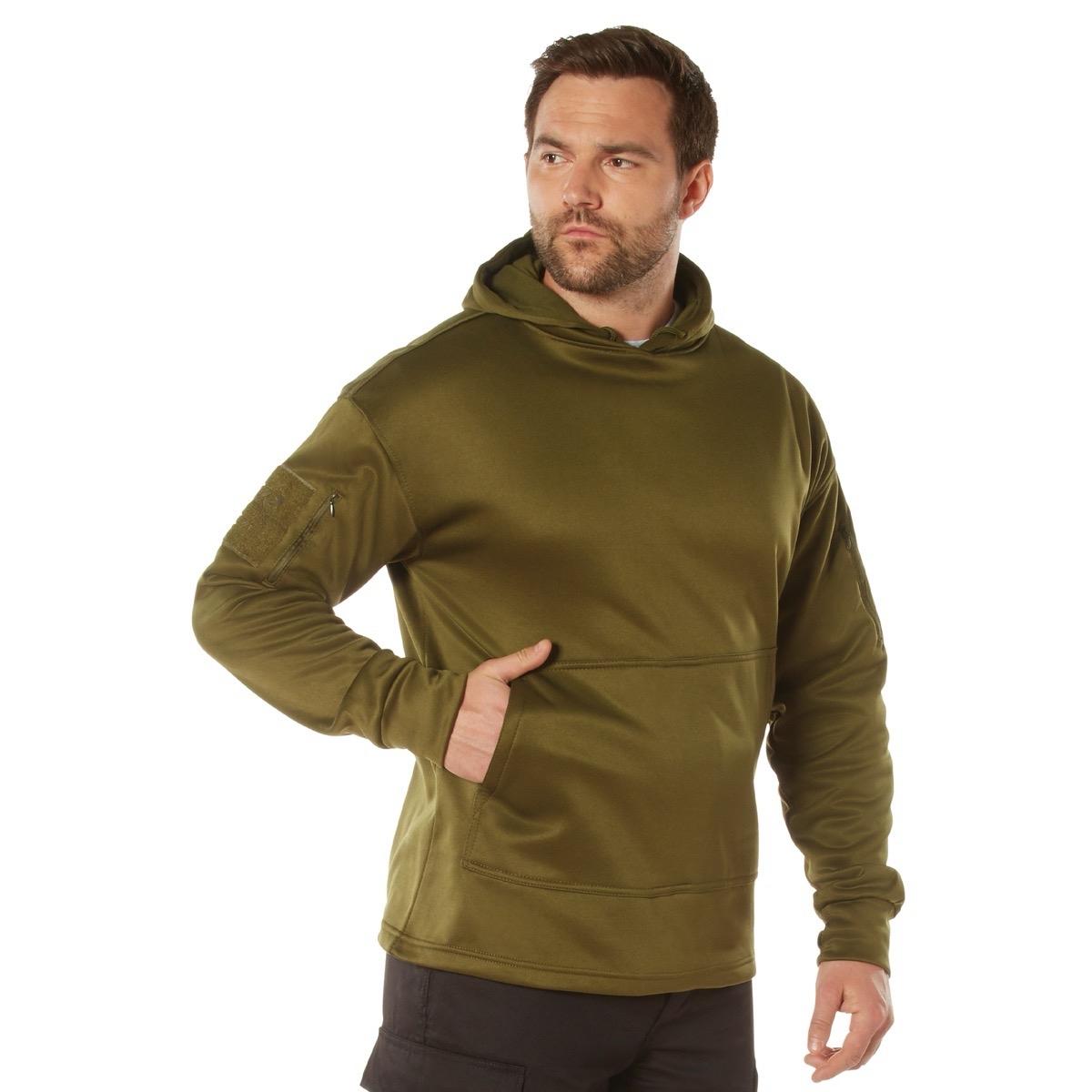 Rothco Men’s Casual Hoodie Rothco Men’s Concealed Carry Hoodie Menswear Pullover Long Sleeve Polyester Kangaroo Pocket Sweatshirt