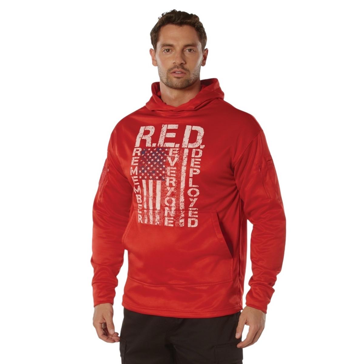 ROTHCO Concealed Carry R.E.D. Hoodie with American Flag Graphic for Men cool