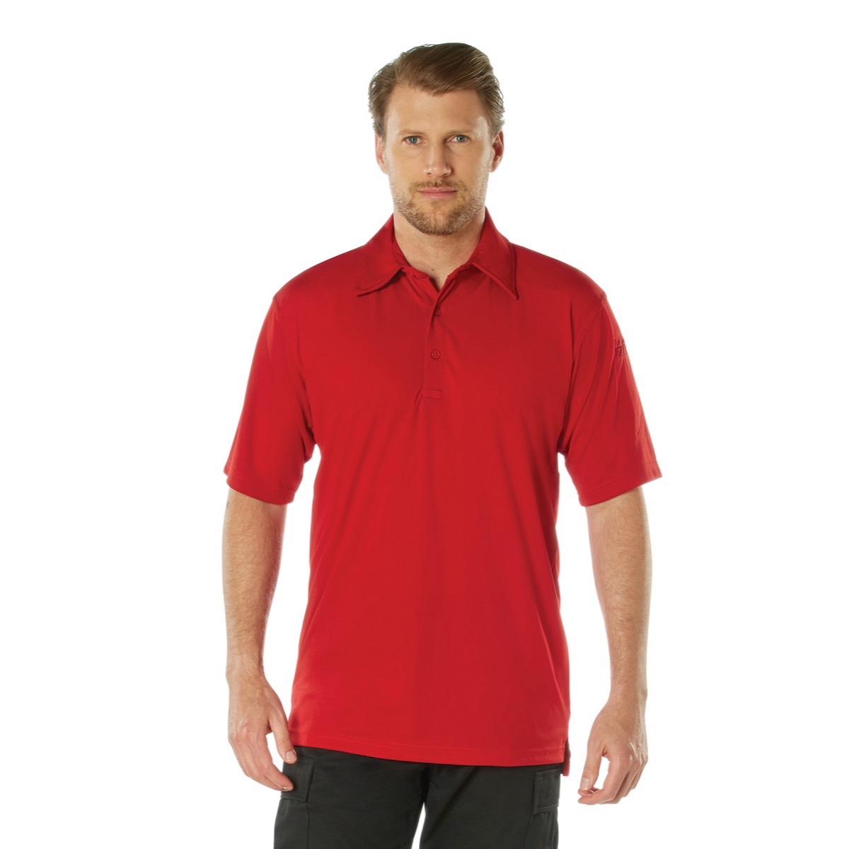 Rothco Tactical Performance Polo Shirt for Men - Moisture-Wicking Fabric, Mic Clips, Pen Pockets - Menswear, Long