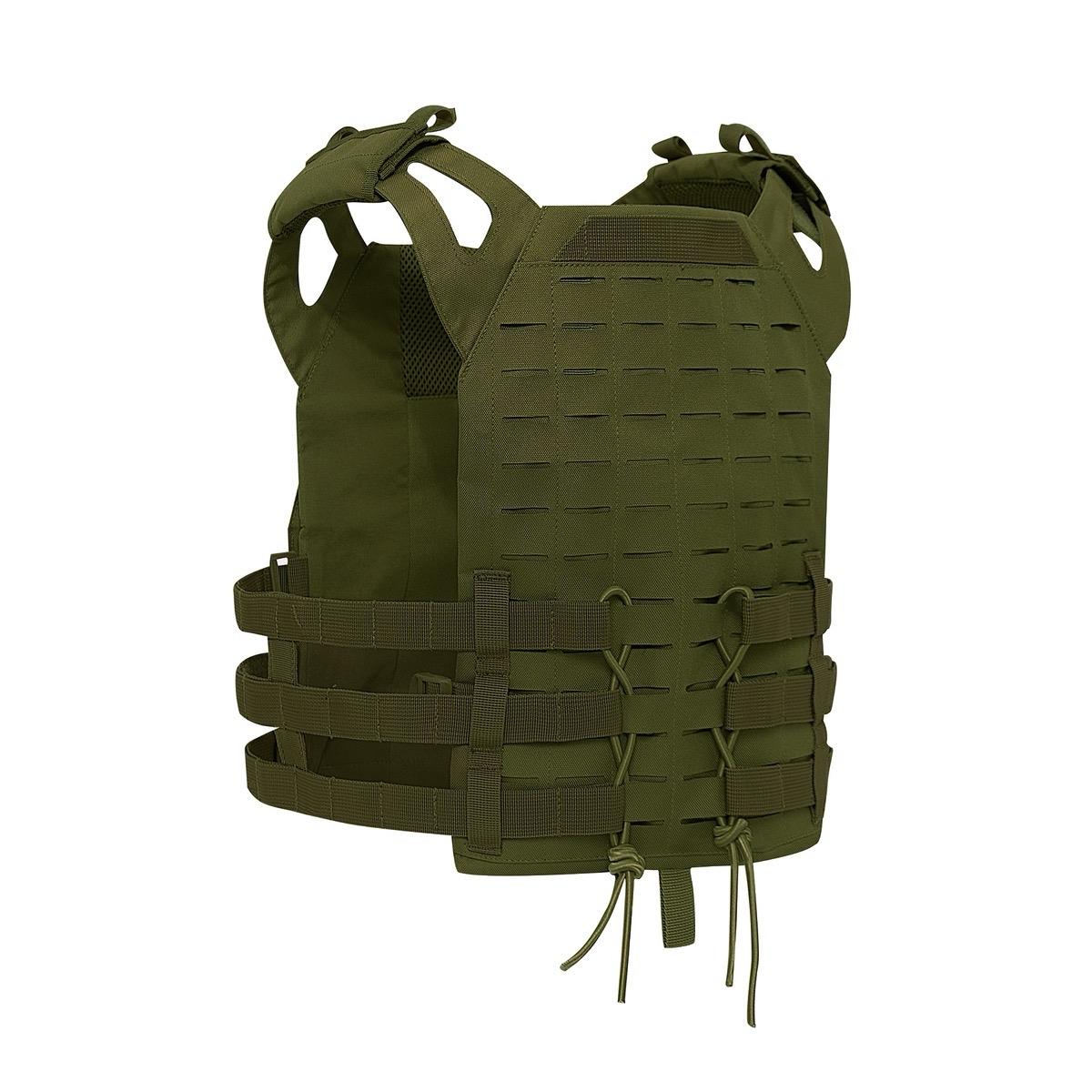 Rothco Laser Cut MOLLE Lightweight Armor Carrier Vest - Military Tactical Gear Available in Black, Olive Drab, Coyote Brown, and MultiCam