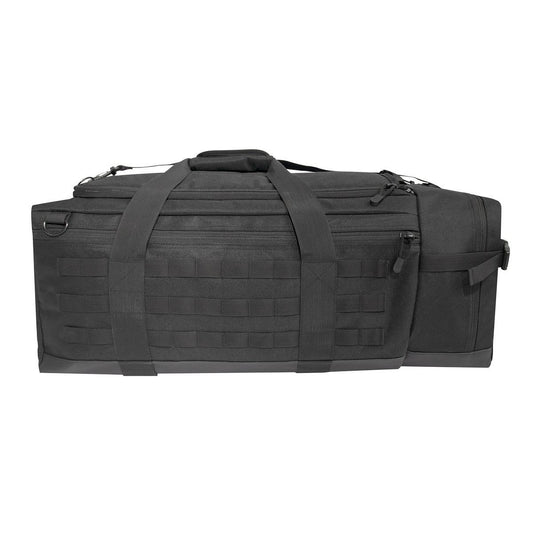 Rothco Tactical Defender Duffle Bag - Black, Camping & Military Style, Waterproof & Durable, Multiple Compartments
