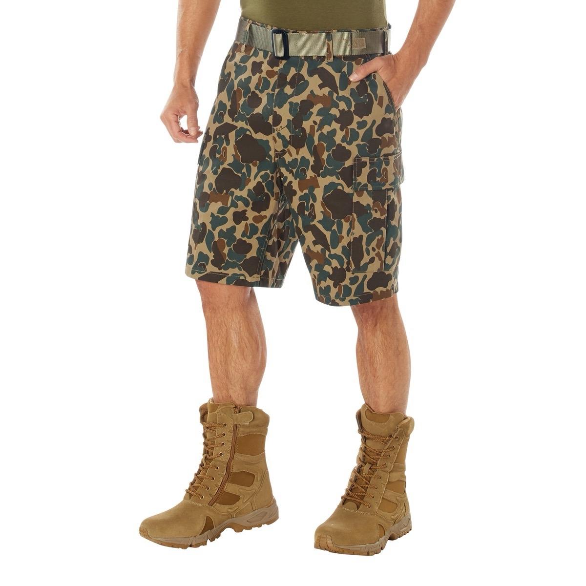 Rothco X Bear Archery Fred Bear Camo Cargo Shorts Rothco Fred Bear Camo Hunting Shorts Hiking Cargo Shorts Camping Casual Shorts  Menswear Camouflage Utility Outdoor Cargo Shorts Cotton Polyester Pockets Zipper Tropical Big And Tall Underwear